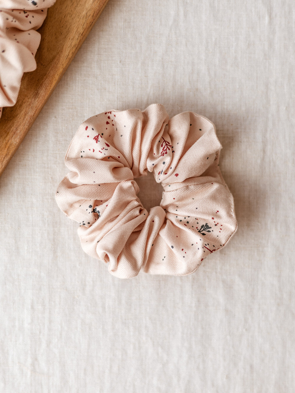 Wide Scrunchie / Blush Twigs