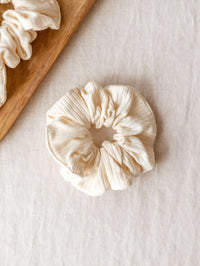 Širok scrunchie / rebrast Modal - Milk