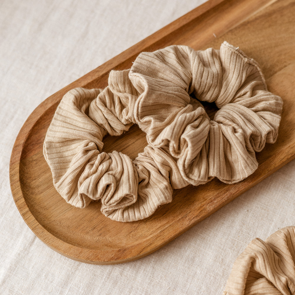 
                      
                        Wide Scrunchie/ Beige Modal Ribbed
                      
                    