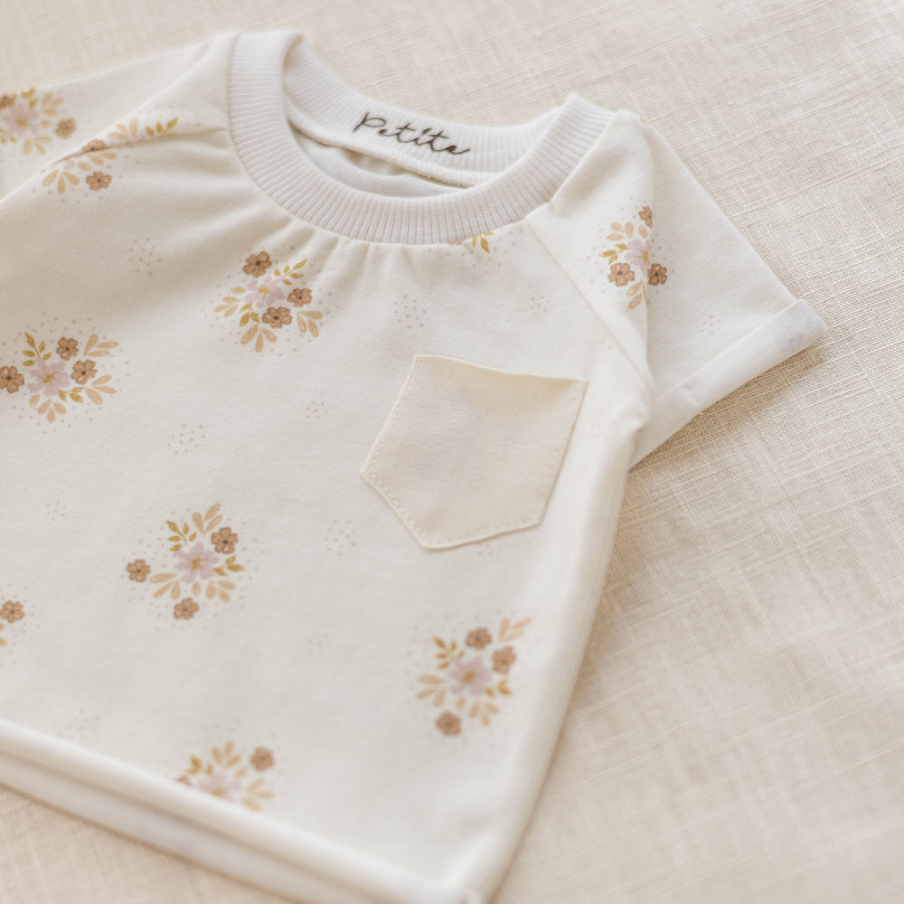 Baby t-shirt / Flowers & Dots