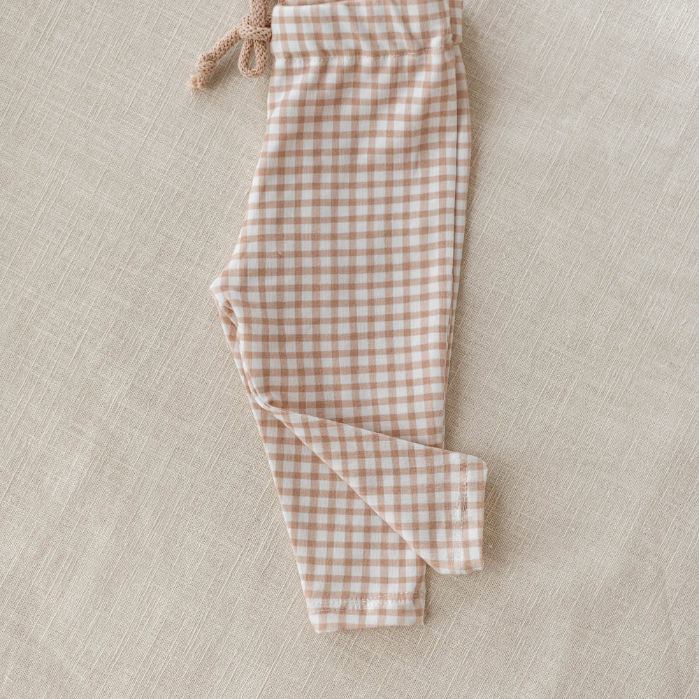 Baby leggings / tiny checkers - cookie