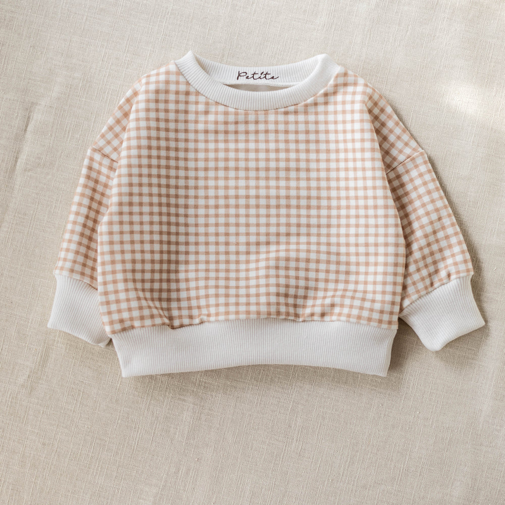 Sweater / tiny checkers - cookie