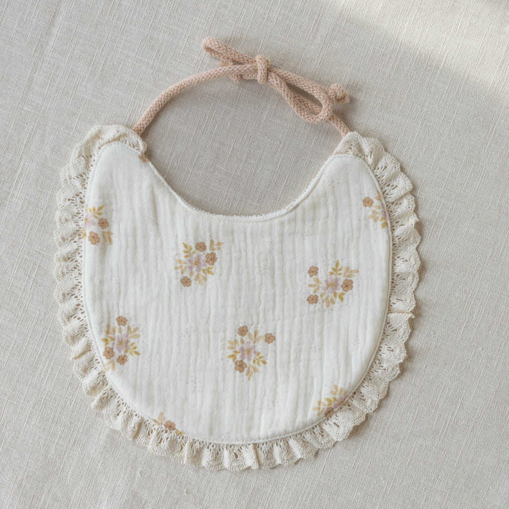 Baby bib / Flowers & Dots