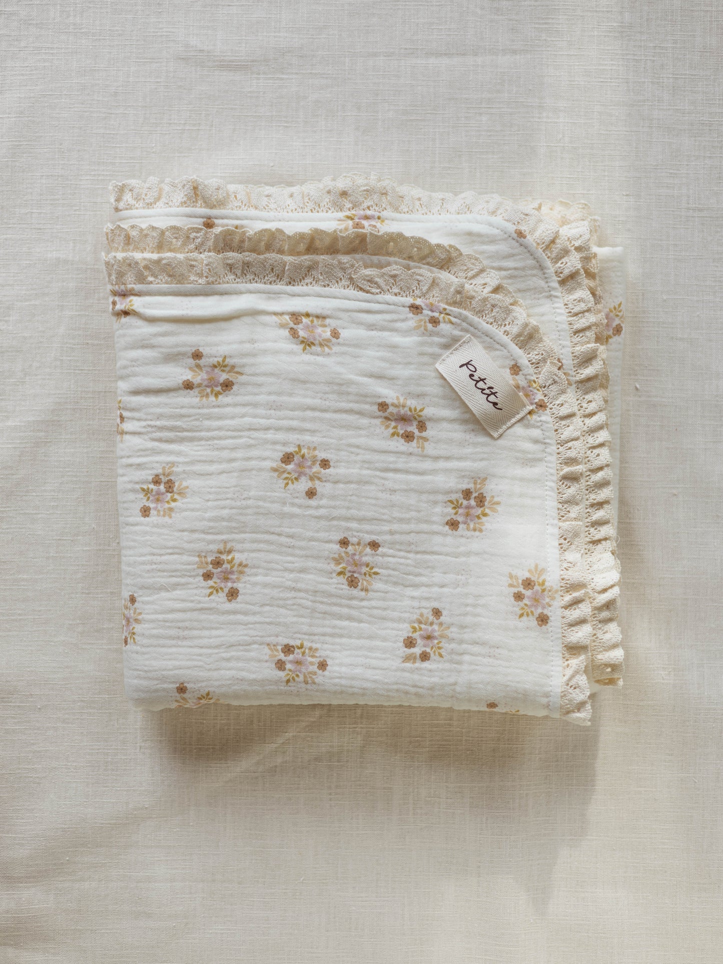 Muslin Blanket /  Flowers & Dots