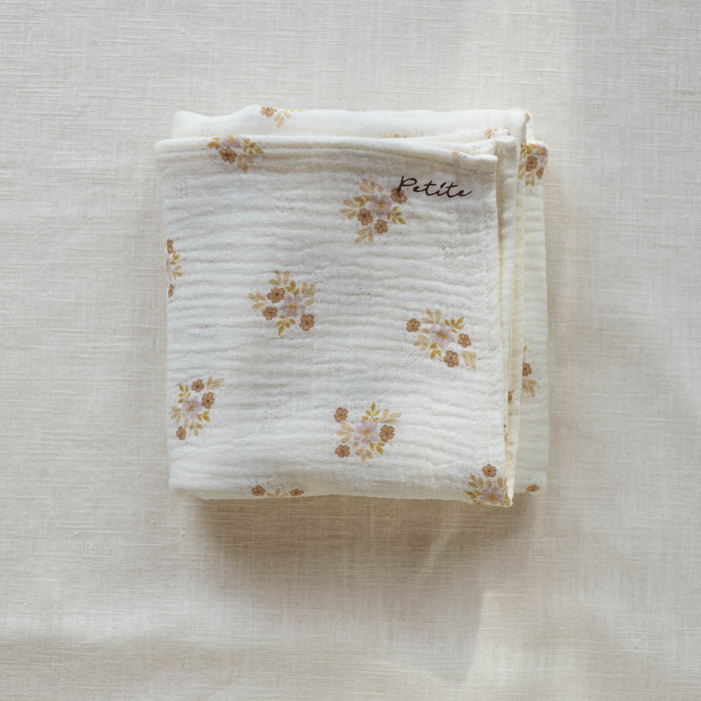 Baby swaddle / Flowers & dots