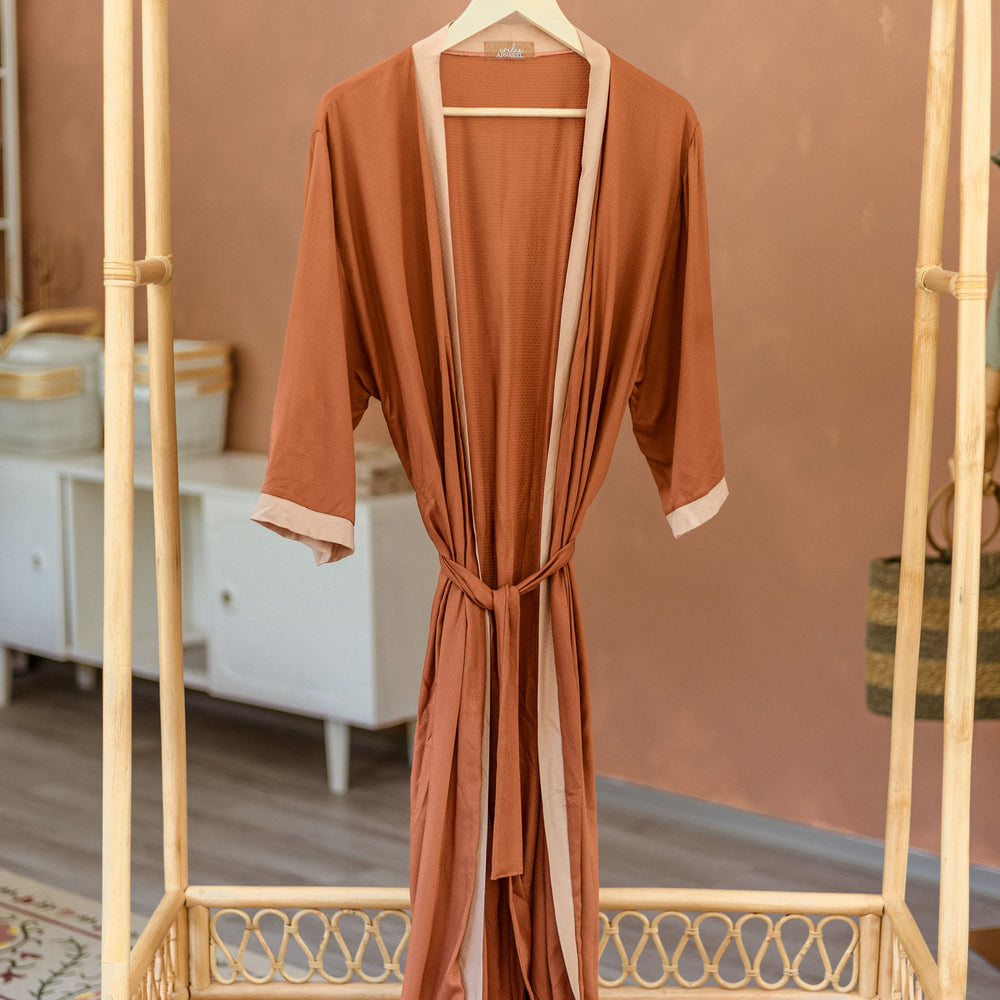 Robe  / Terracotta + Powder  ColorBlock