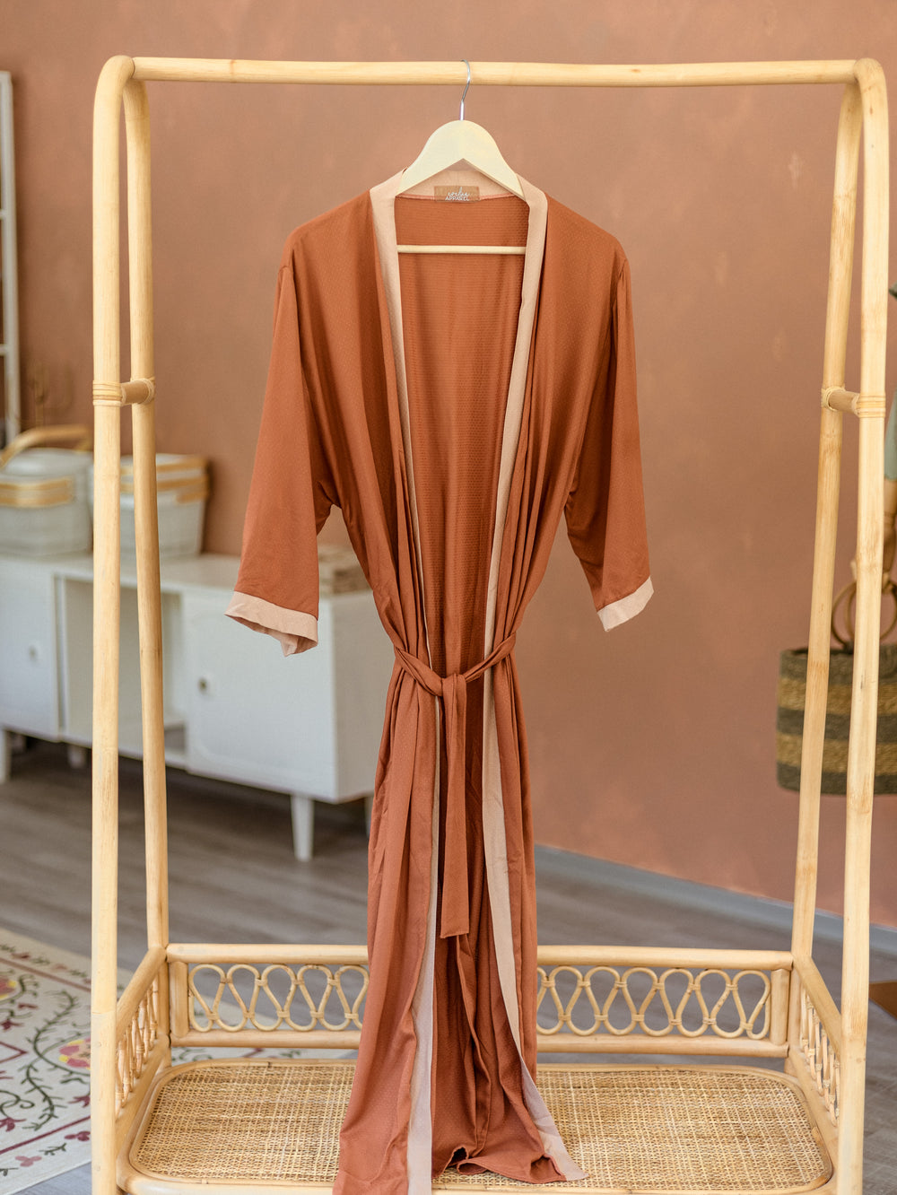 Robe  / Terracotta + Powder  ColorBlock