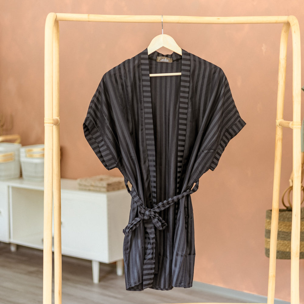 Kimono / Viscose stripes - midnight blue