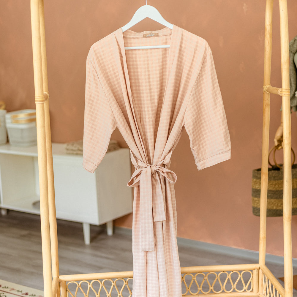
                      
                        Robe  / Viscose Blush Checkers
                      
                    