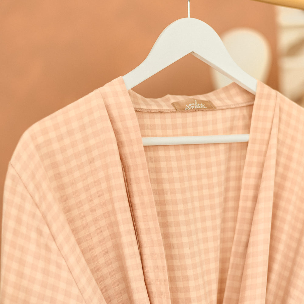 Robe  / Viscose Blush Checkers