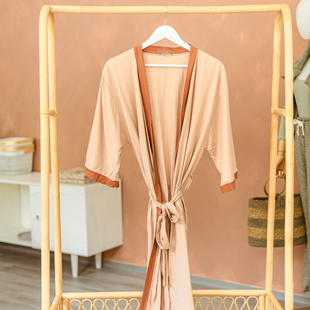 Robe  / Viscose - Powder + terrarossa colorblock