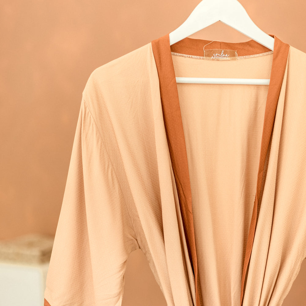 Robe  / Viscose - Powder + terrarossa colorblock