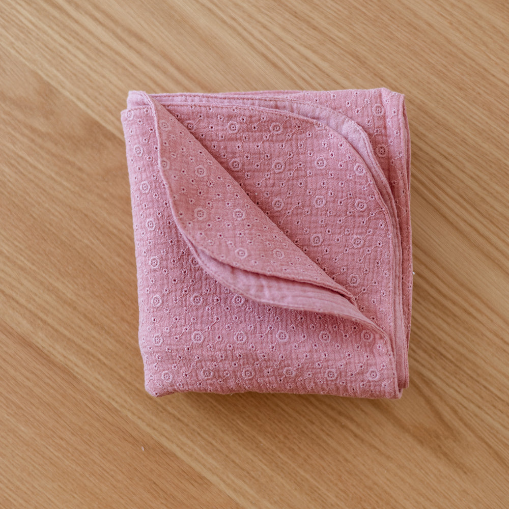 Baby blanket / Embroidered Rose
