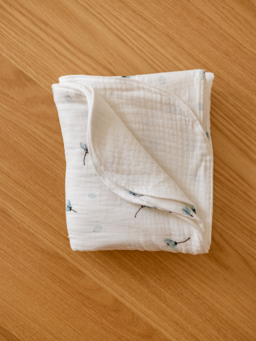 Baby blanket / Petals - Blue