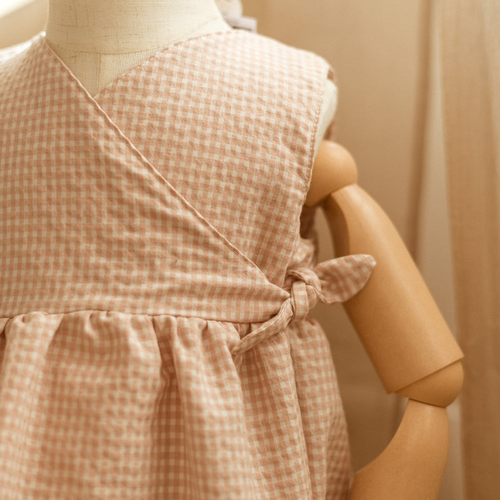 Aurelie Girly Dress / Blush Checkers