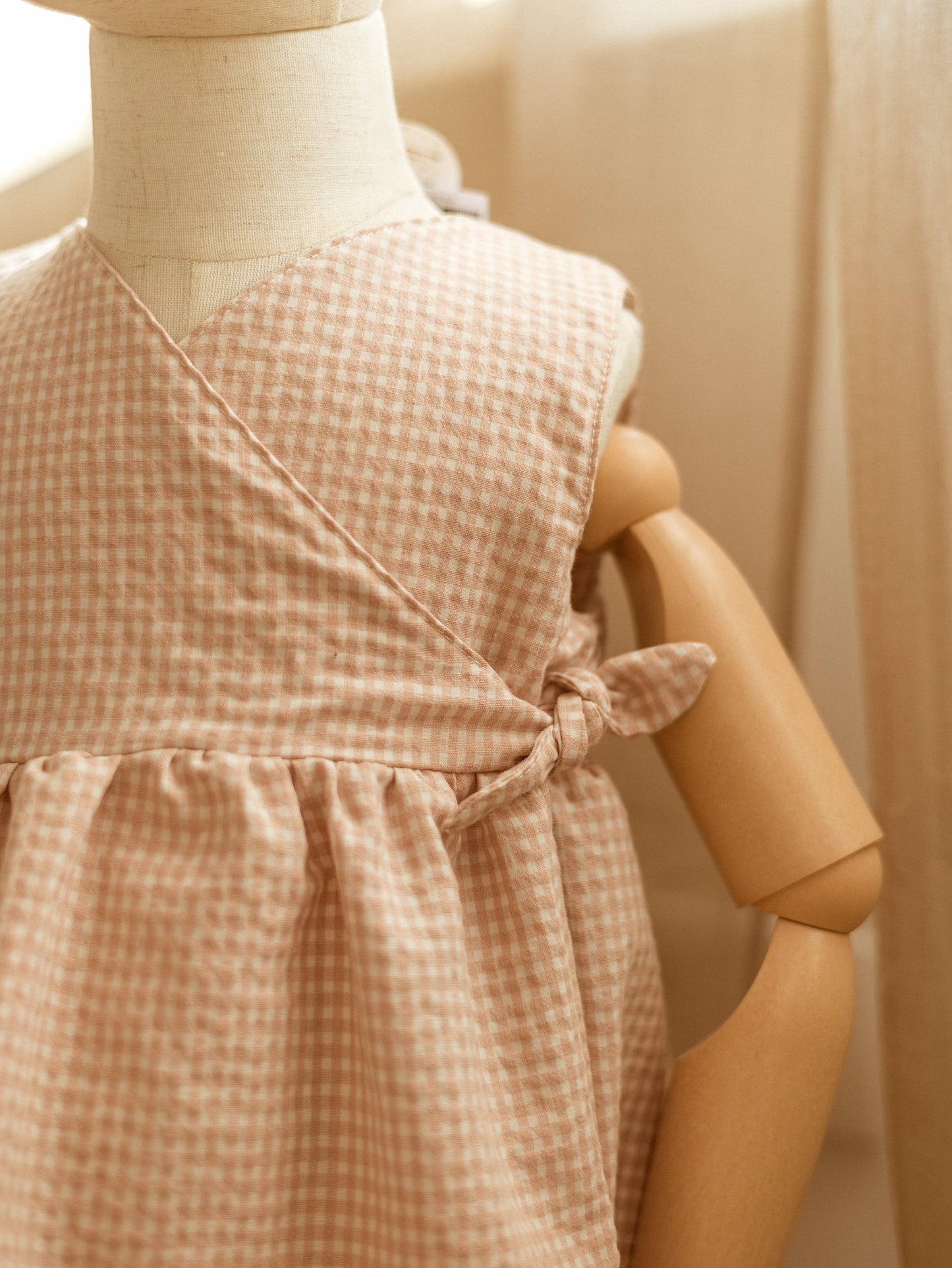 Aurelie Girly Dress / Blush Checkers