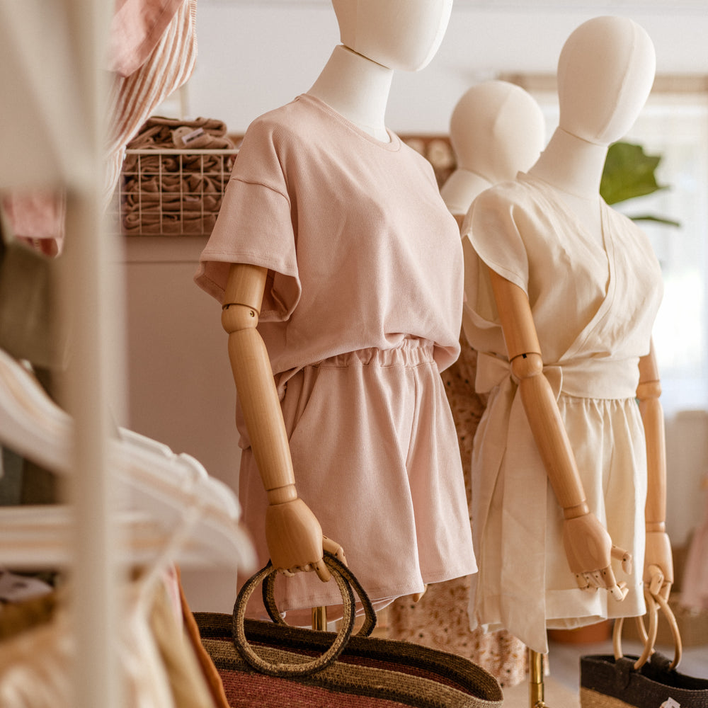 Amelie Top / Cotton Knit - Blush
