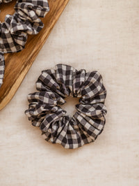 Širok scrunchie / Checkers - Black