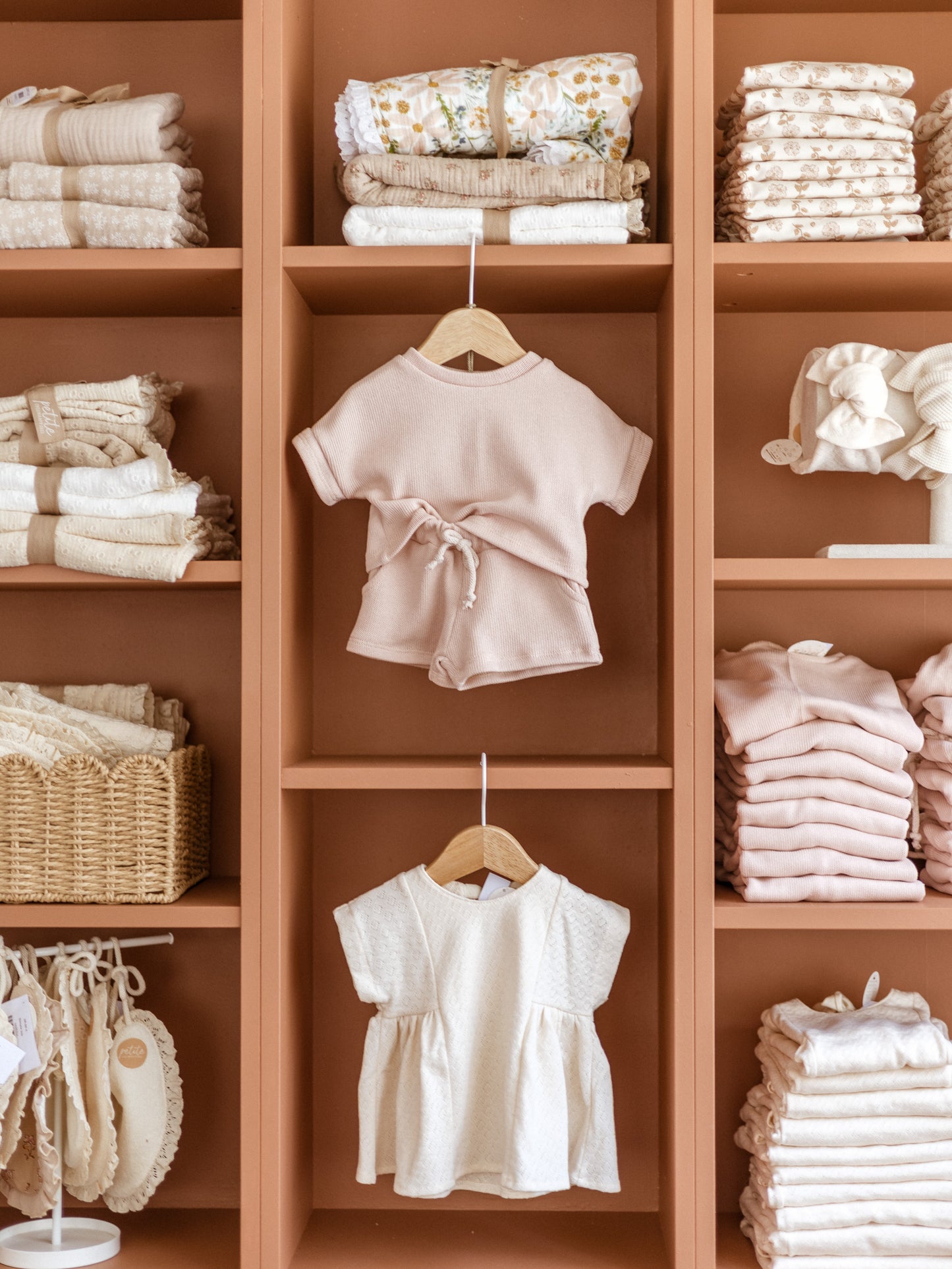 Knit shorts / Blush