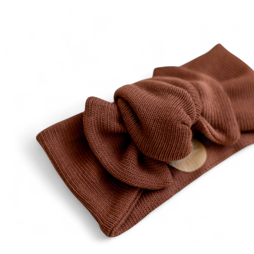 *Headband / Cotton Knit - Dark Rosewood