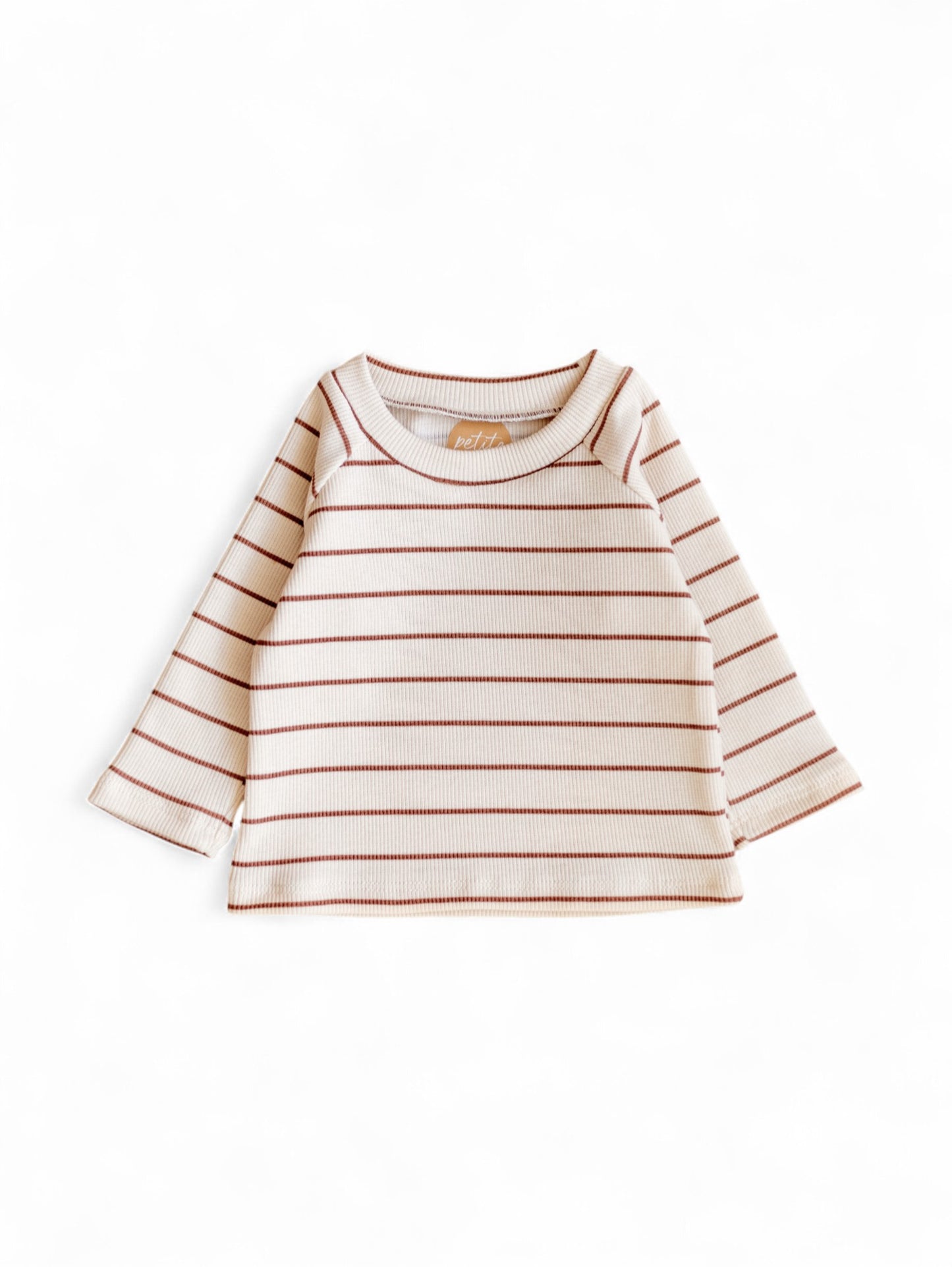 *Long Sleeve Tee/ Creamy + Stripes