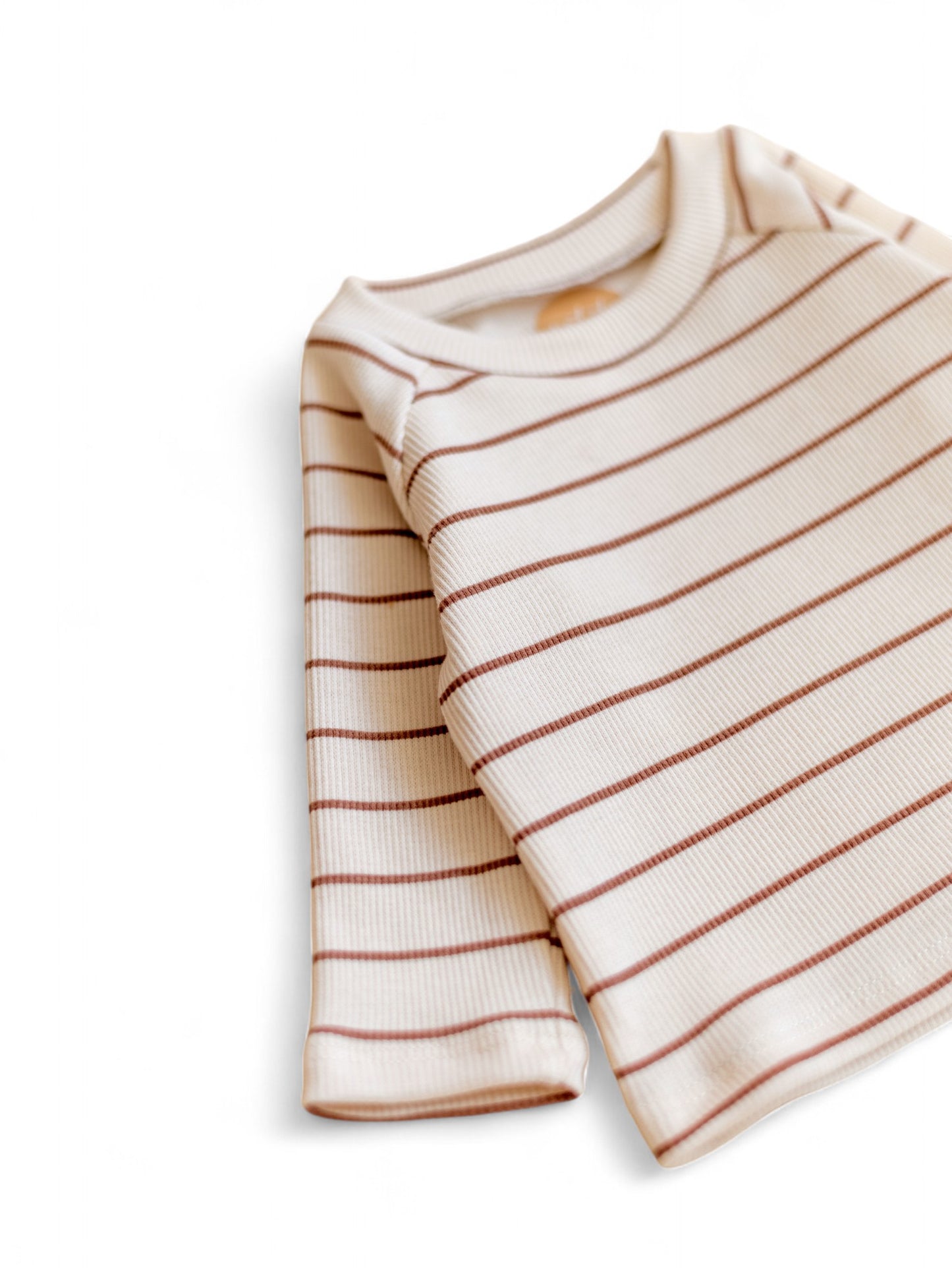 *Long Sleeve Tee/ Creamy + Stripes