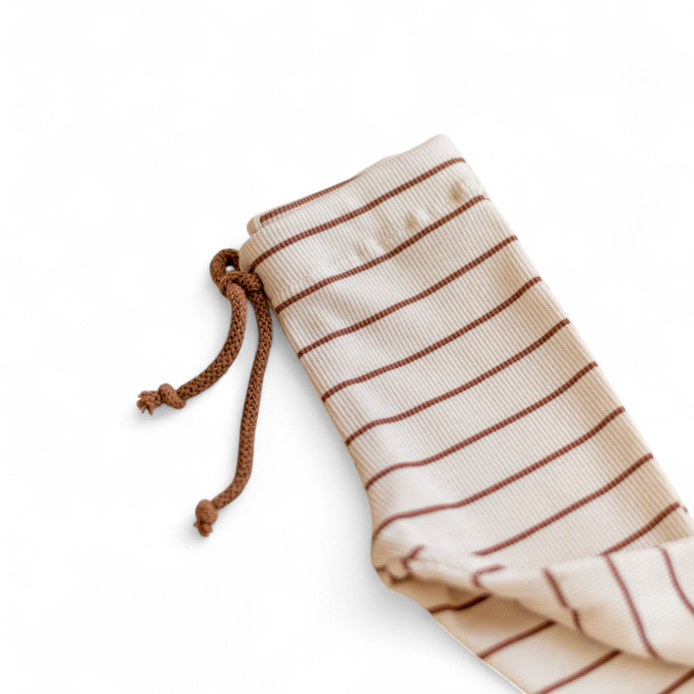 *Ribbed Leggings / Creamy + Stripes