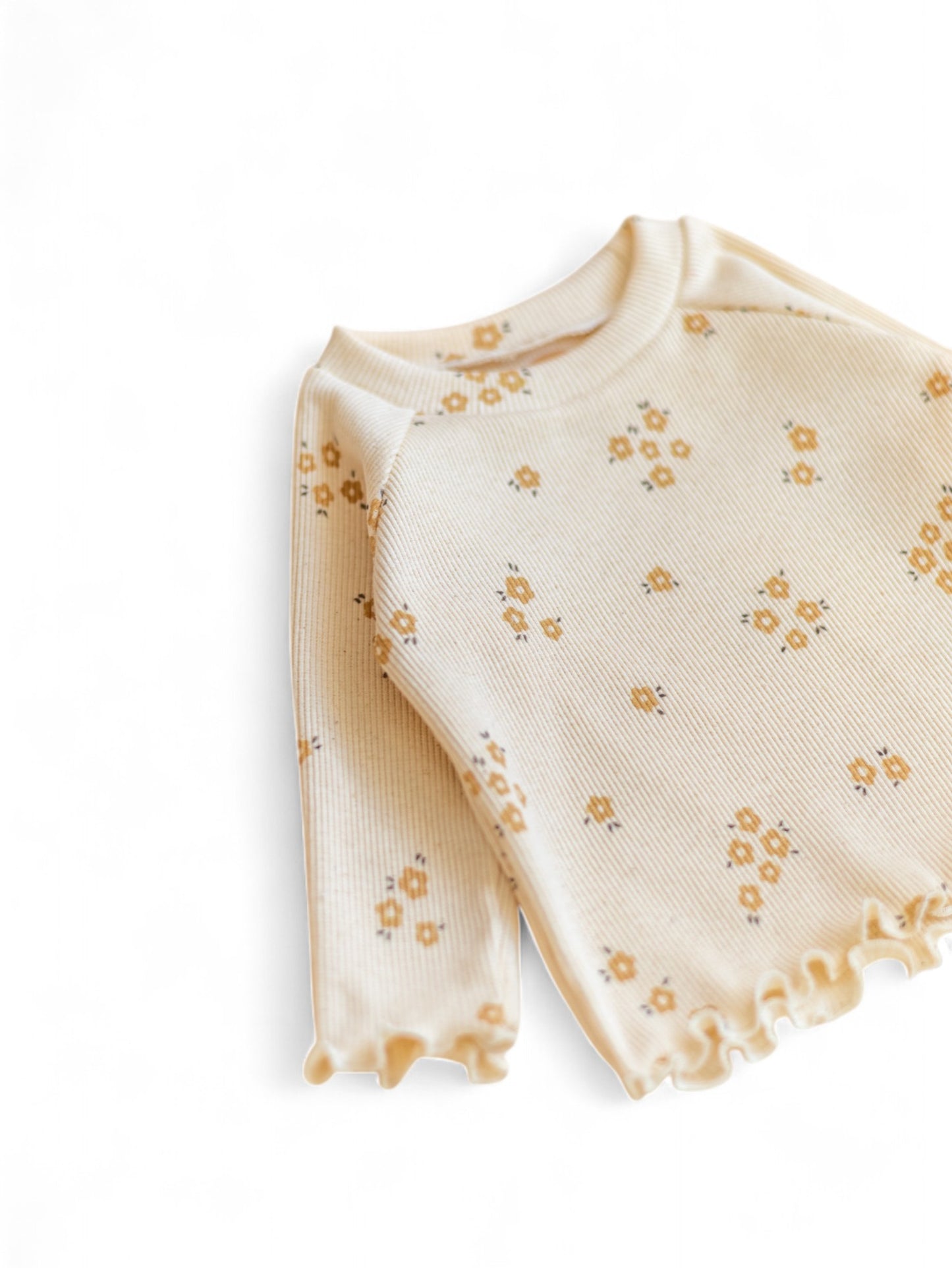 *Long Sleeve Tee/ Natural Tiny Flowers
