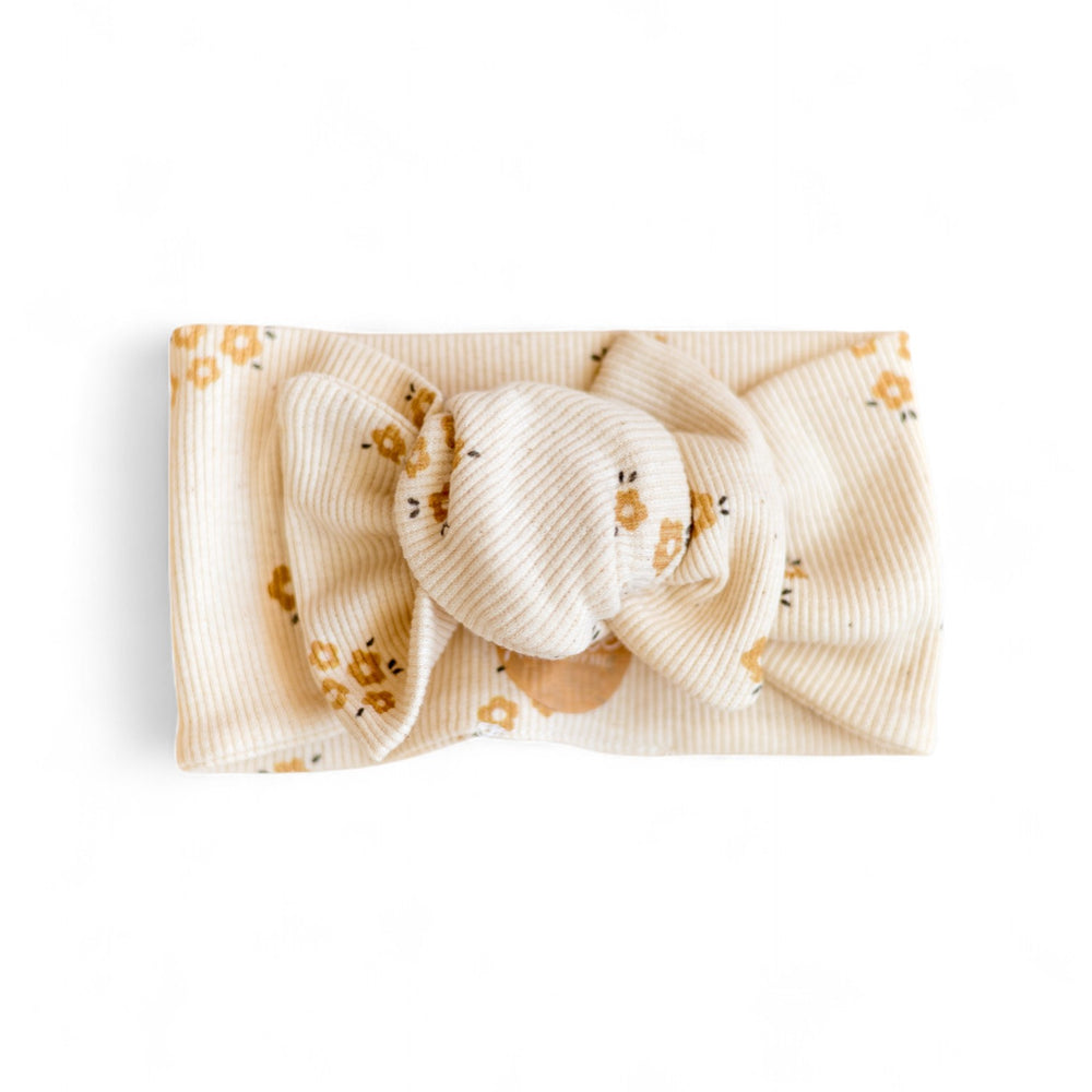 *Bow Headband / Natural Tiny Flowers