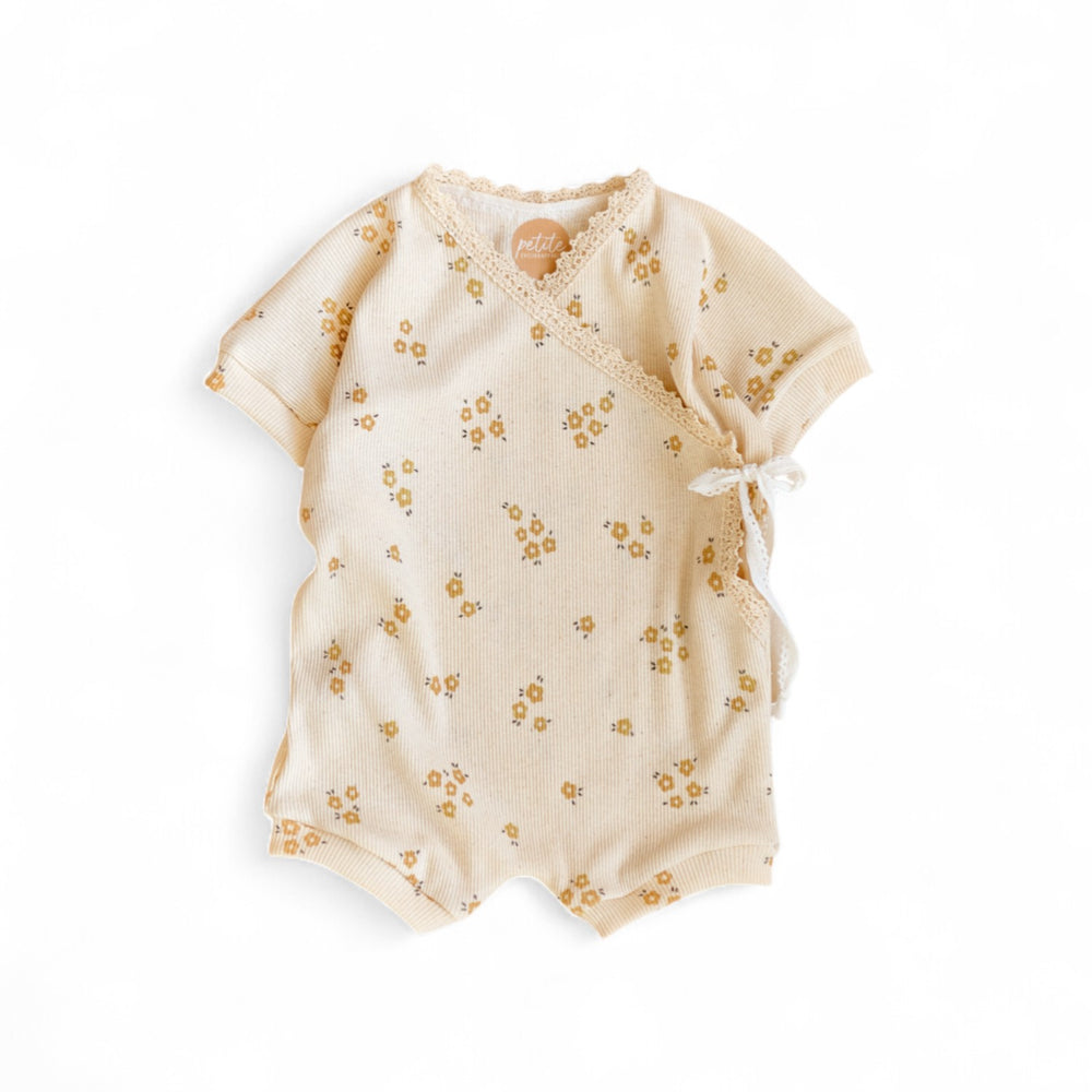 *Baby romper / Natural Tiny Flowers