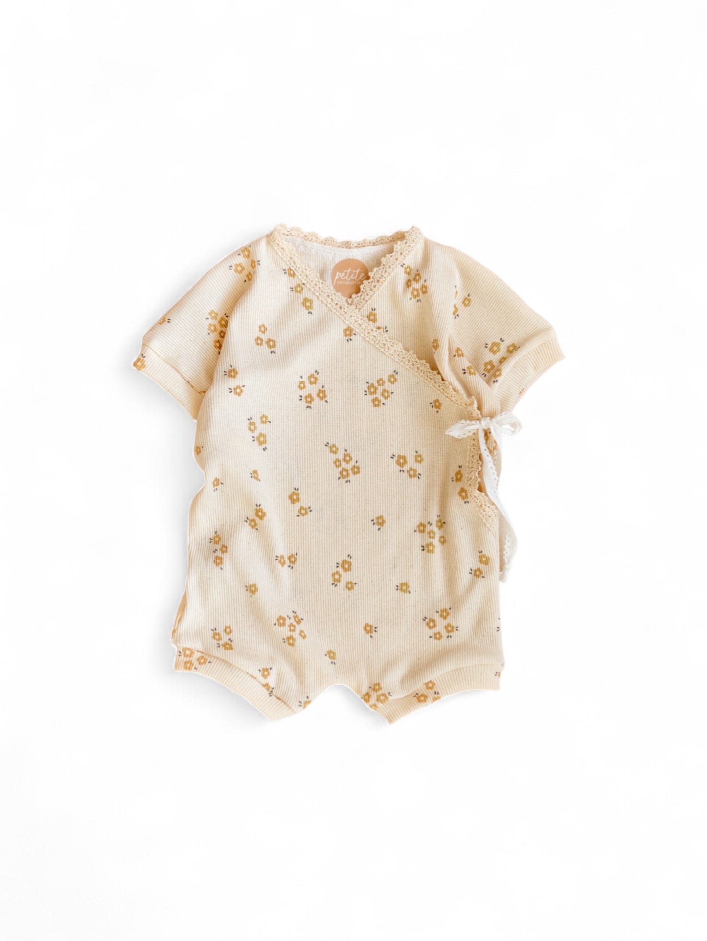 *Baby romper / Natural Tiny Flowers