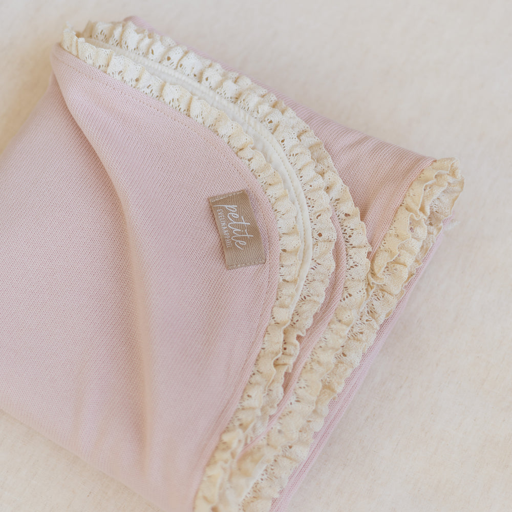 *Knit + Muslin Blanket / Blush