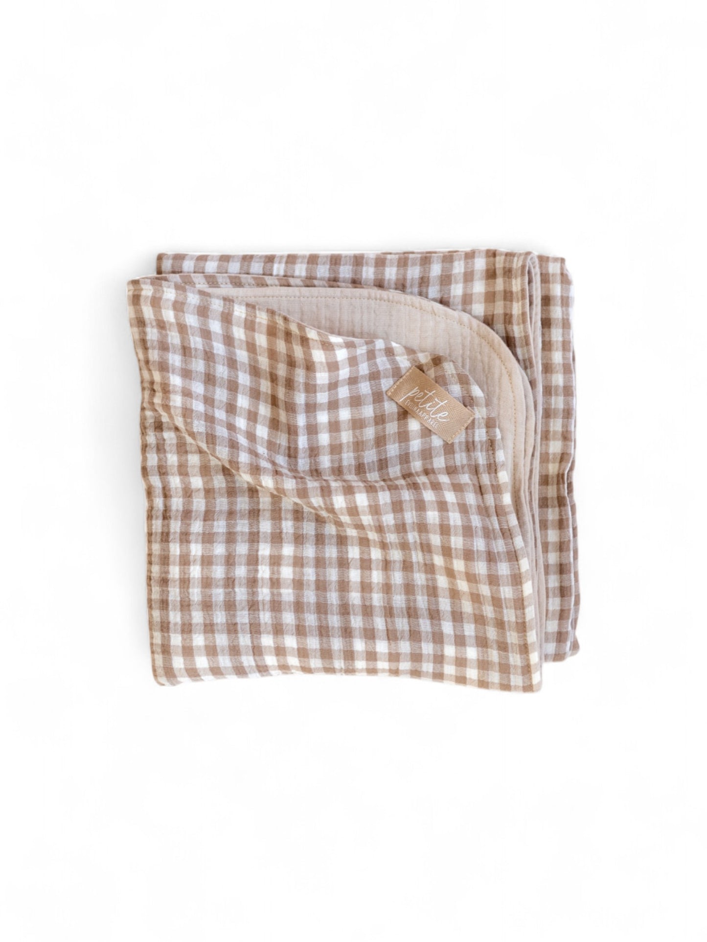 *Muslin Blanket / Taupe checkers