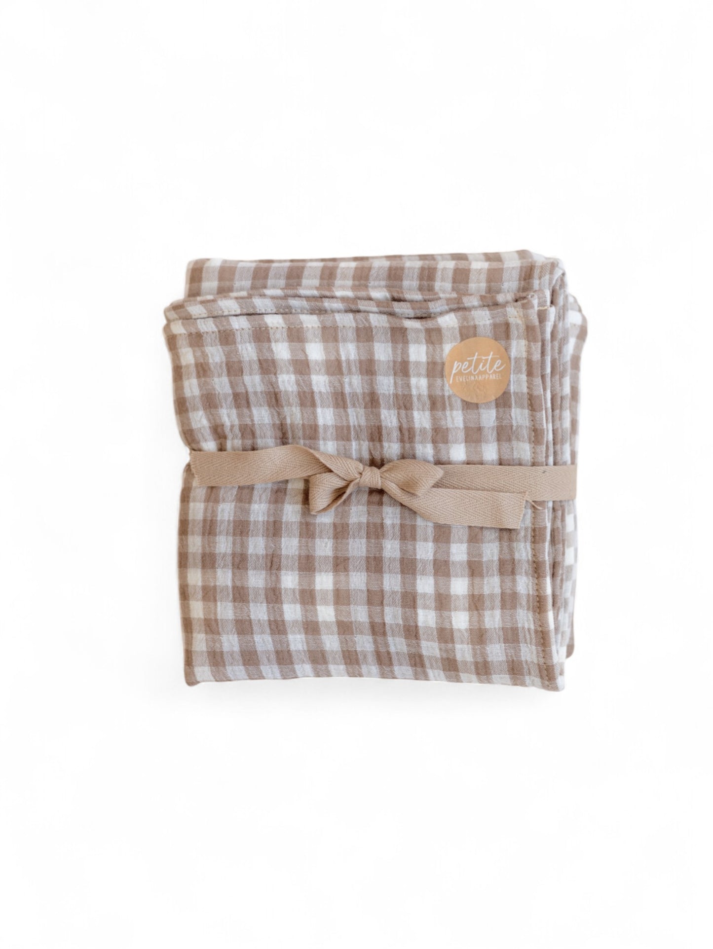 *Baby Swaddle / Taupe checkers