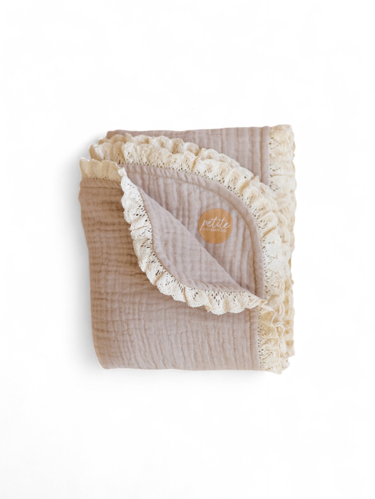 *Muslin Blanket / Light Beige + Lace