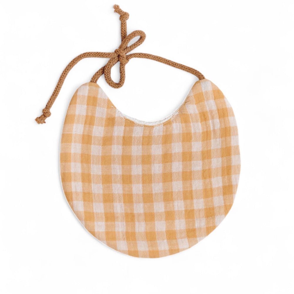 *Baby bib / Honey Yellow Checkers