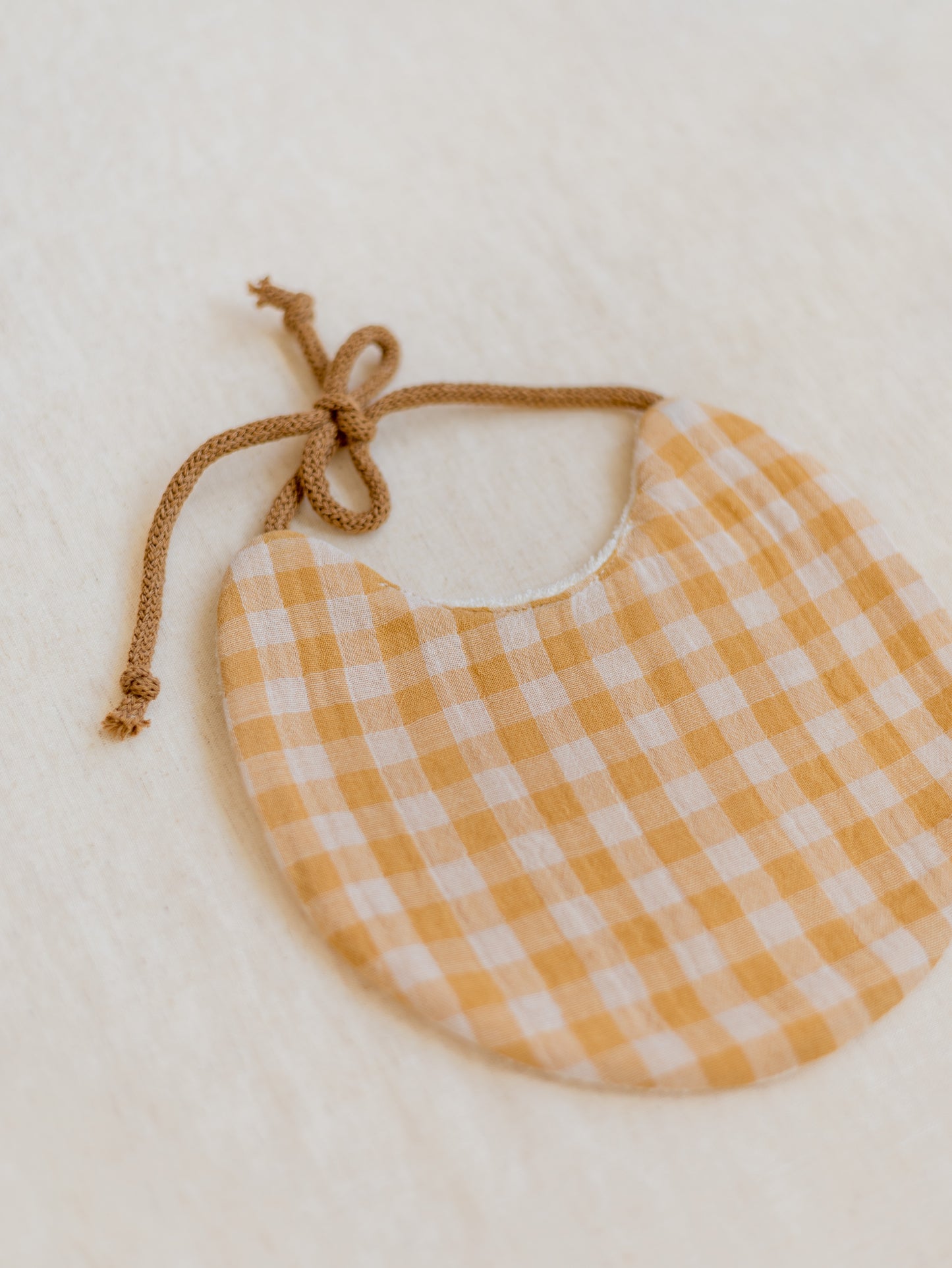 *Baby bib / Honey Yellow Checkers