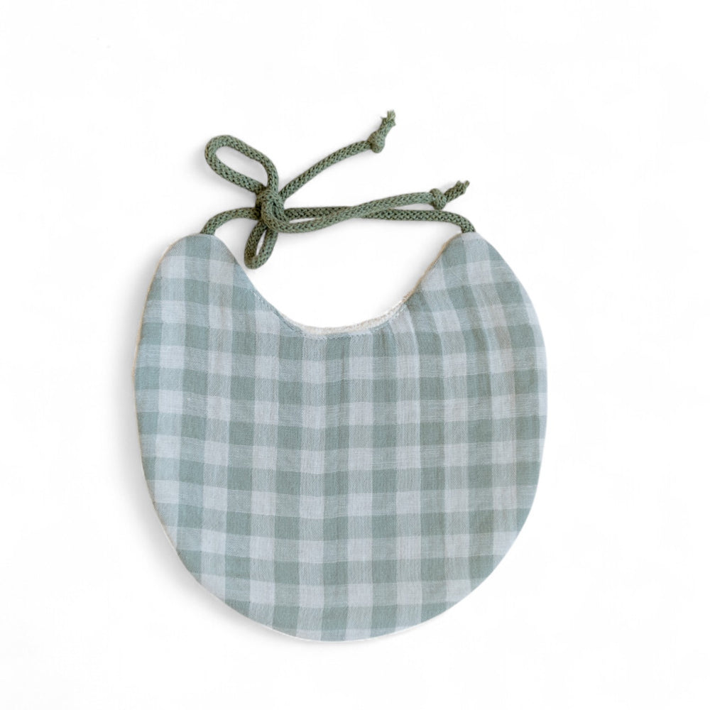 *Baby bib / Sage Checkers