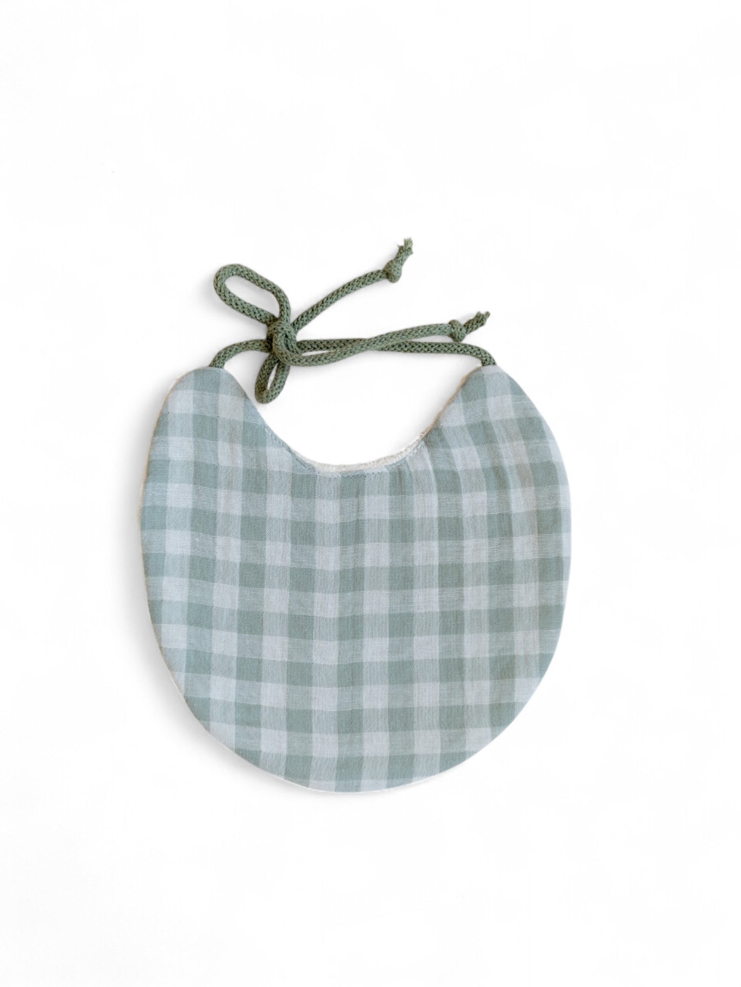 *Baby bib / Sage Checkers