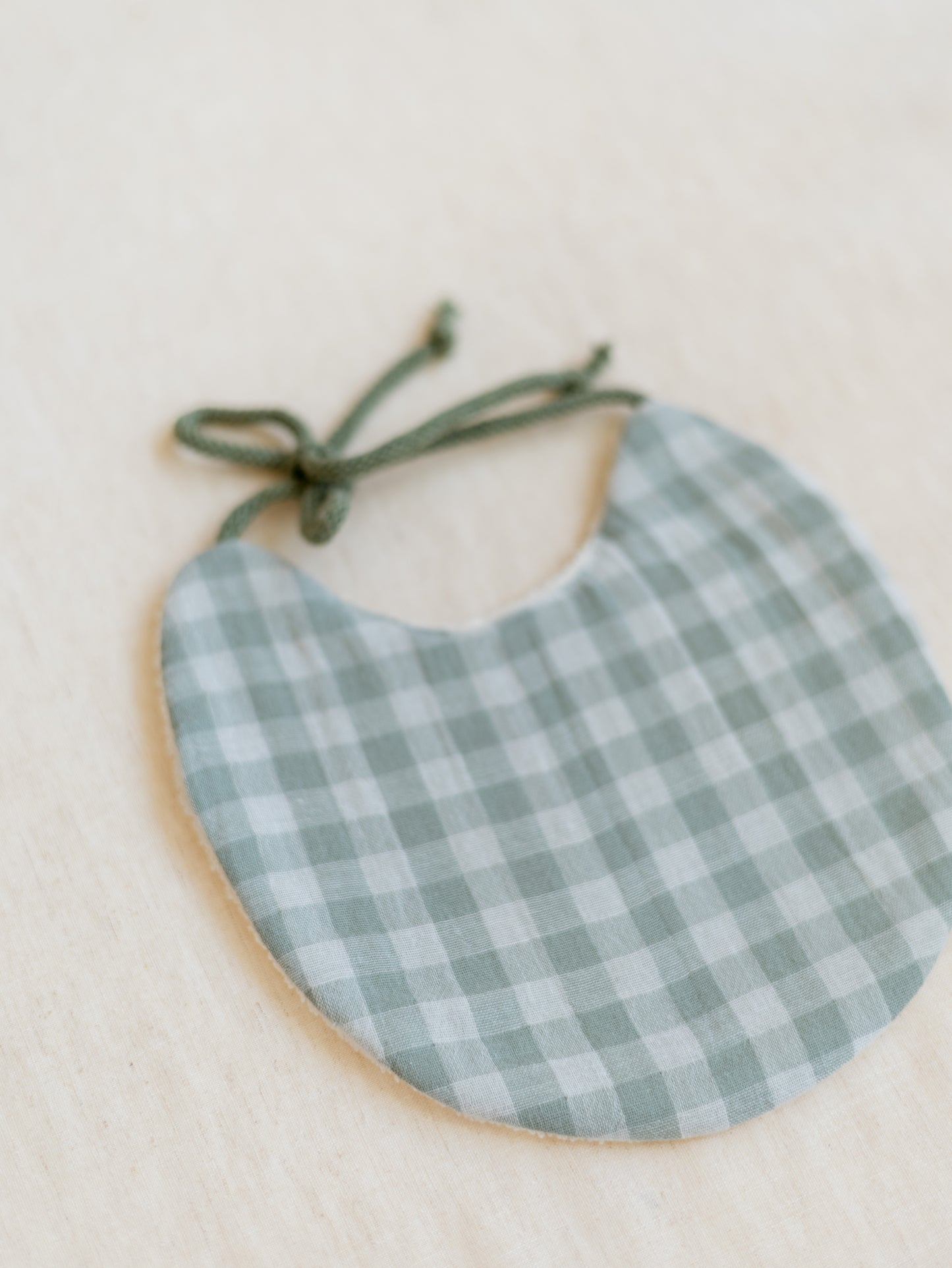 *Baby bib / Sage Checkers