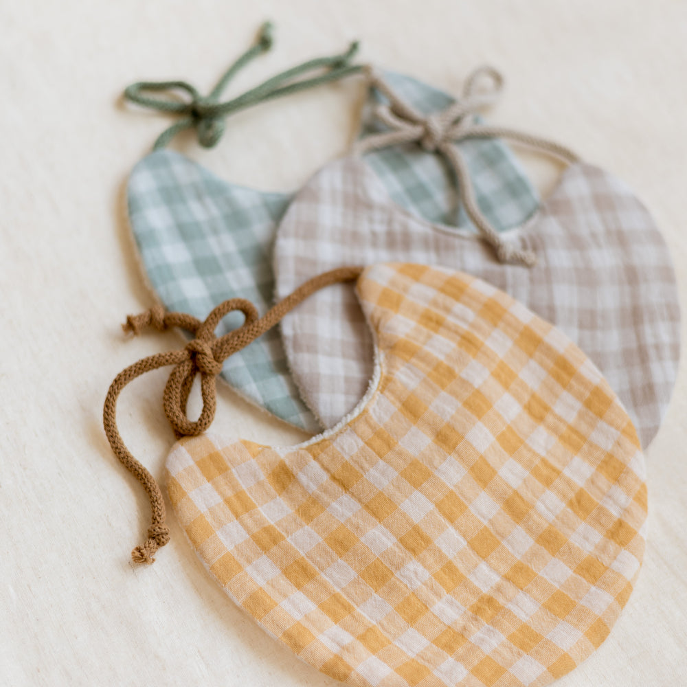 
                      
                        Baby bib / Sage Checkers
                      
                    