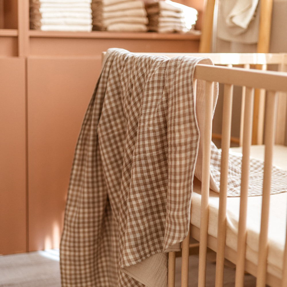 
                      
                        Muslin Blanket / Taupe checkers
                      
                    