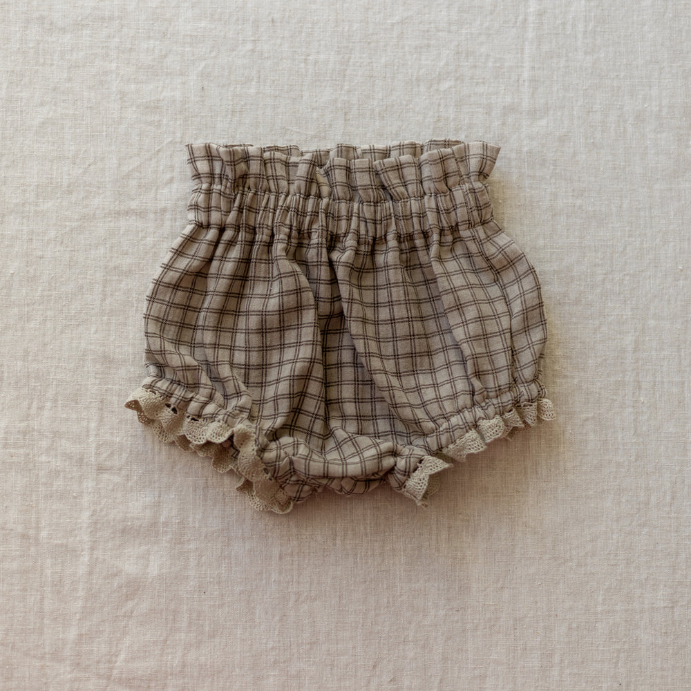 Bloomers / melange checkers & lace