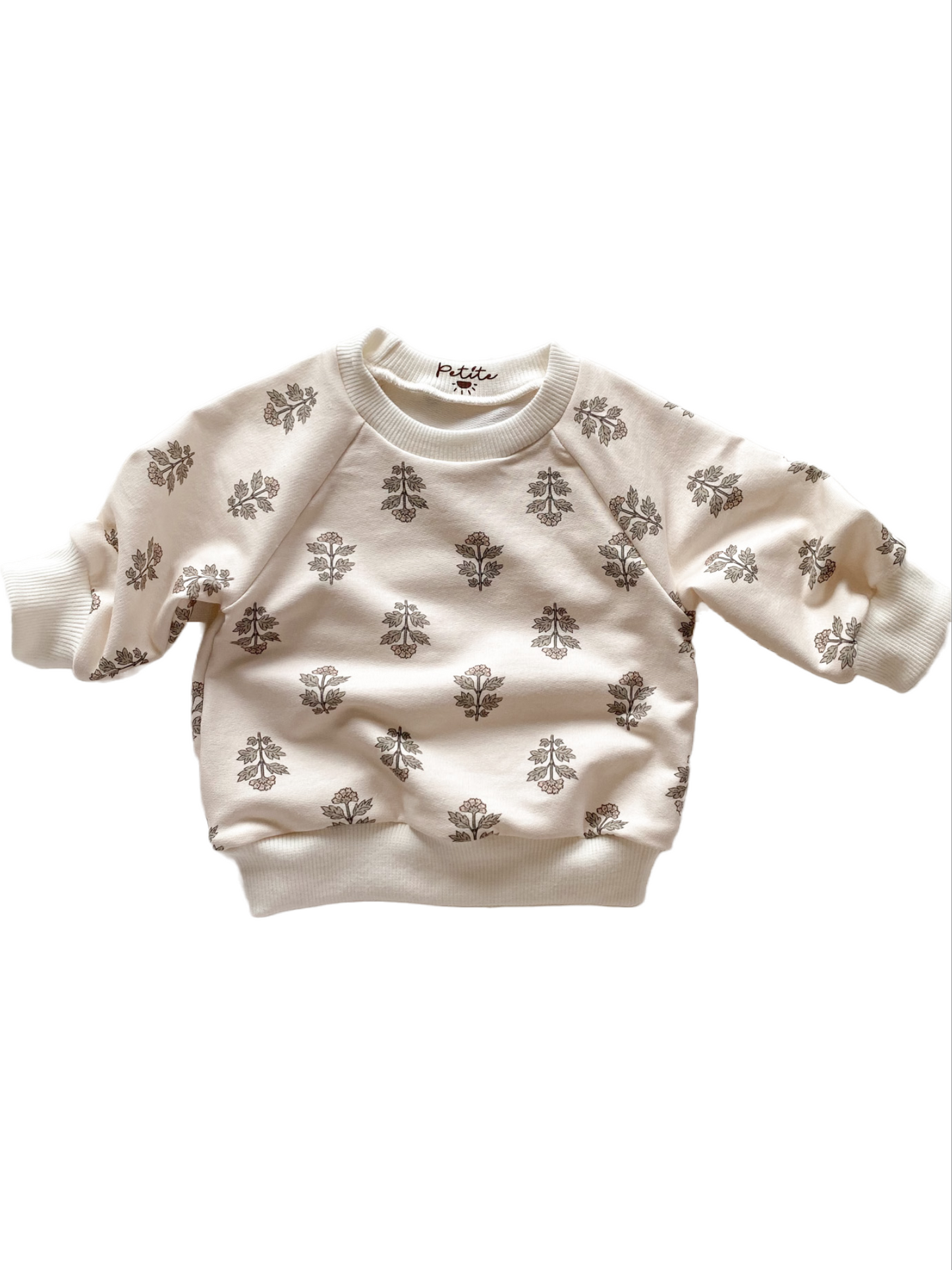 Baby cotton sweatshirt / florals