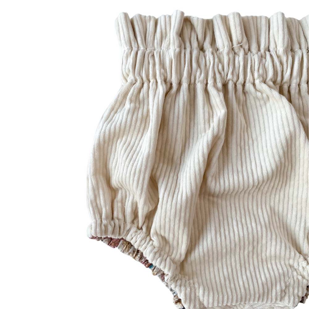 
                      
                        Muslin bloomers / cream corduroy + blush floral
                      
                    