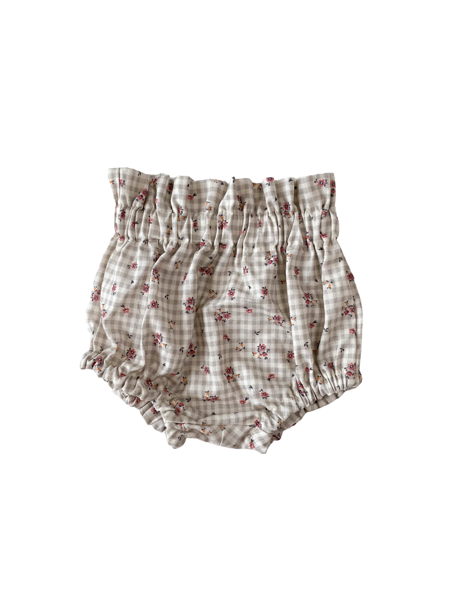 Floral Gingham Bloomers - rose
