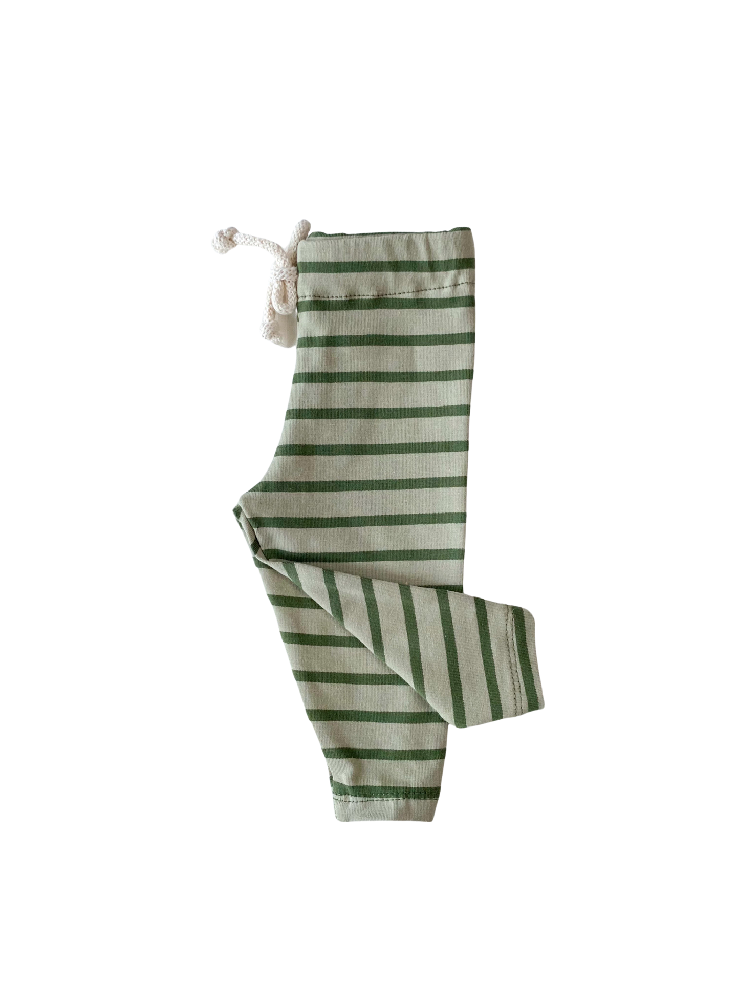 Load image into Gallery viewer, Kids leggings / olive wide stripes
