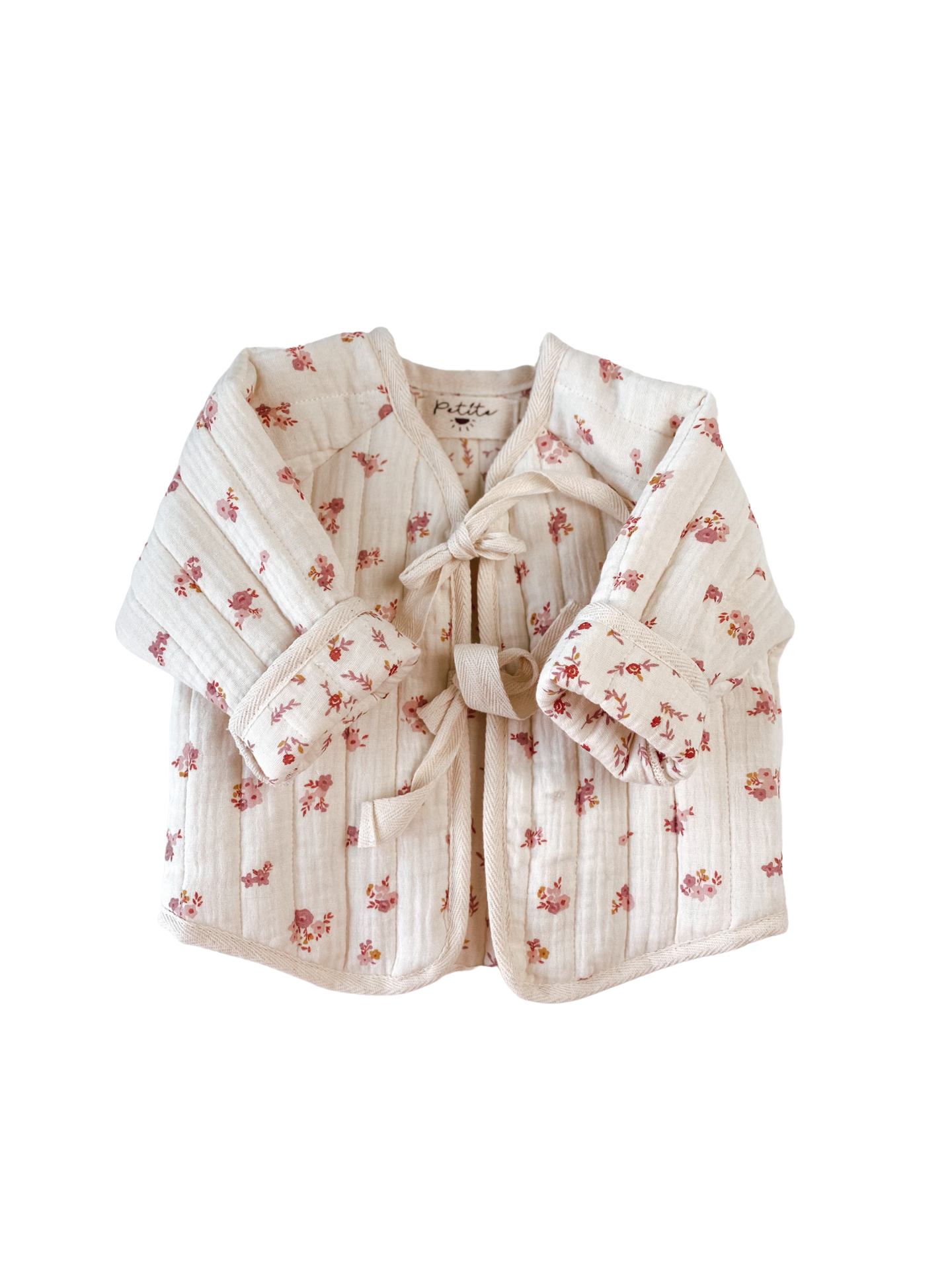 Baby & toddler quilted jacket / rose floral