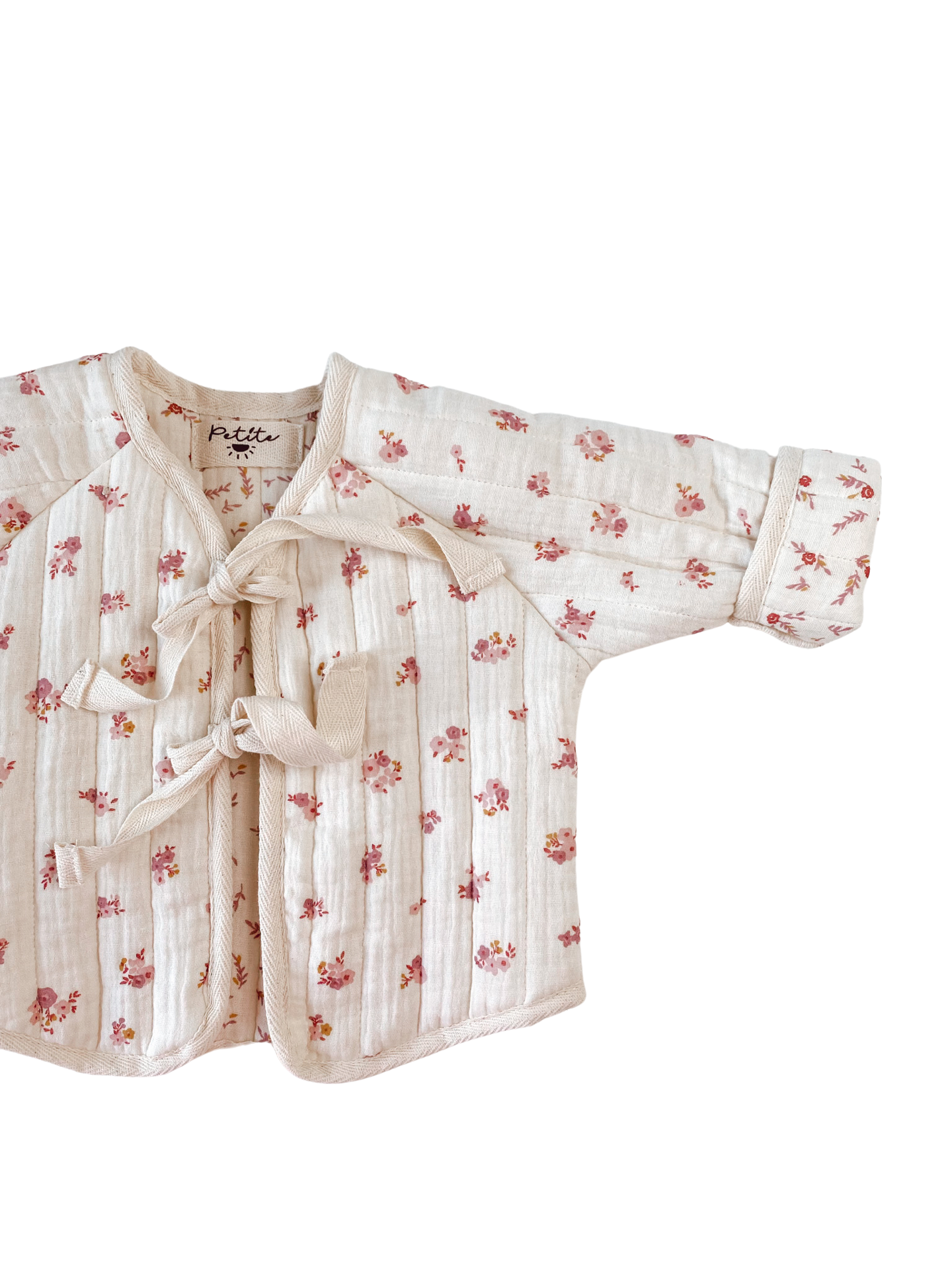 Baby & toddler quilted jacket / rose floral