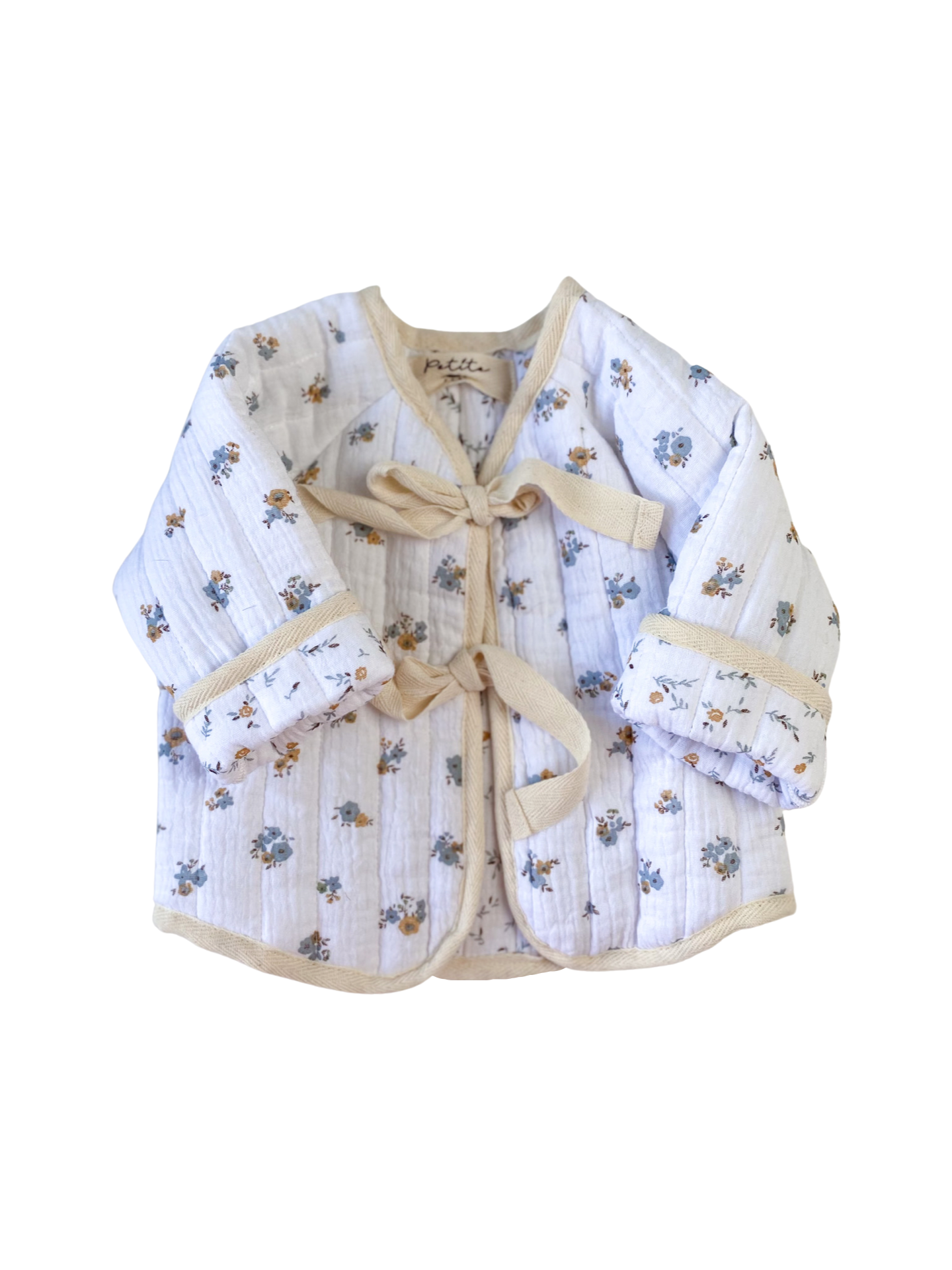 Baby & toddler quilted jacket / blue floral